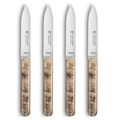 Coffret chêne couteaux à steak Navette prestige manche bélier