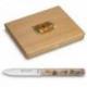 Coffret chêne couteaux à steak Navette prestige manche bélier