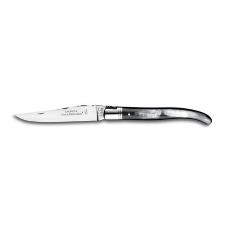 Couteau de poche Laguiole traditionnel 12cm manche corne mitre inox