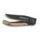 Couteau de poche Liner Lock Laguiole lame noire manche bois classique