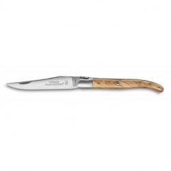 Couteau de poche Laguiole traditionnel 12cm manche bois mitre inox