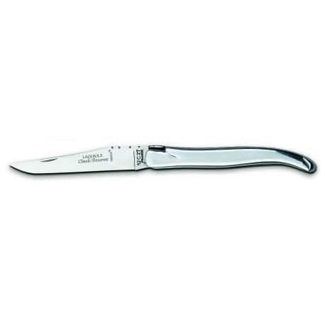 Couteau de poche Laguiole traditionnel 12cm plein manche aluminium Couteau de poche Laguiole traditionnel 12cm plein manche aluminium