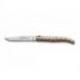 Couteau de poche Laguiole lame Damas manche molaire de mammouth