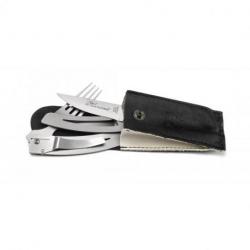 Pochette cuir couteau + fourchette Liner Lock  Le Thiers®
