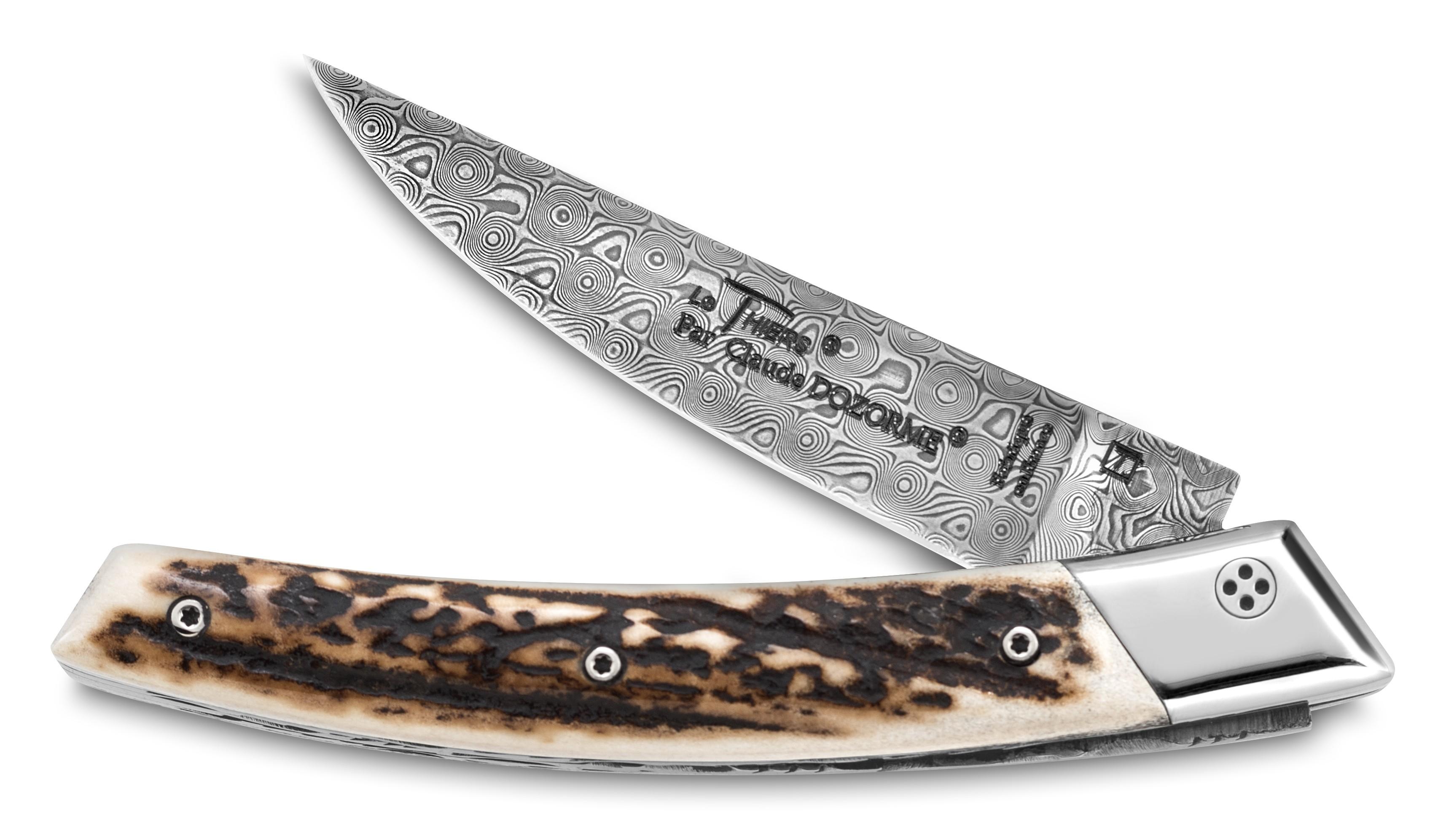 Couteau de poche Thiers Design Animalis Chien manche noyer - Achetez en  Auvergne