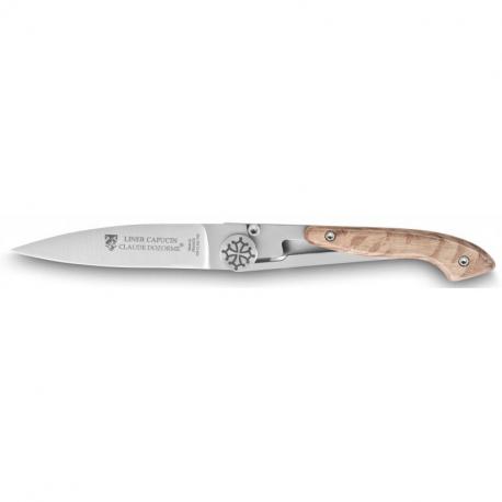 Couteau de poche Liner Capucin manche chêne vert Couteau de poche Liner Capucin manche chêne vert