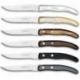 Coffret hêtre berlingot 6 couteaux et 6 fourchettes manches panachés