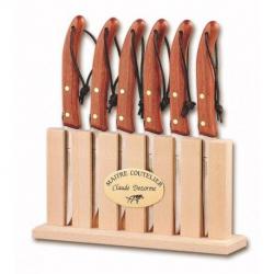 Piano 6 couteaux steak Grillade manche bois