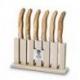 Piano 6 couteaux steak Grillade manche bois