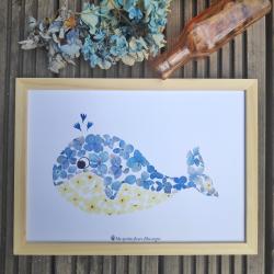 Affiche herbier baleine