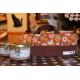 Panier Garni Tissu Fleurs Marron vintage 3 terrines au choix