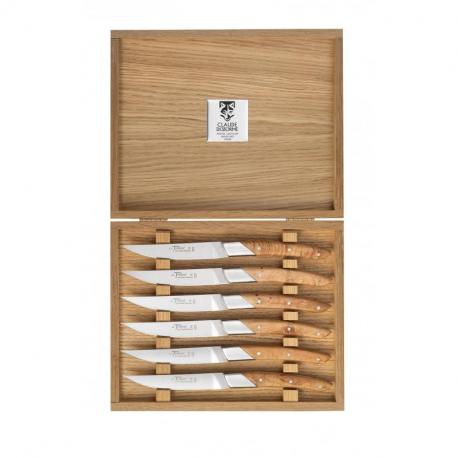 Coffret chêne couteau à steak Le Thiers® Art Déco manche bois précieux