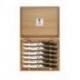Coffret chêne couteau à steak Le Thiers® Art Déco manche bois précieux