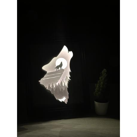 Cadre lumineux Loup