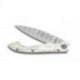 Couteau pliant Saint-Jacques de Compostelle corne claire lame damas