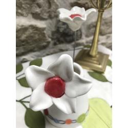 Fleur à pétales en céramique
