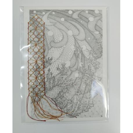 Dentelle marque page avec carte Hiver Dentelle marque page avec carte Hiver