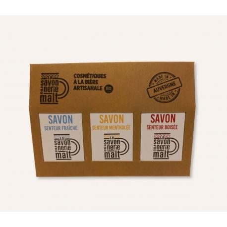 Trilogie Savons à la bière artisanale Bio (3 x 100 gr.)