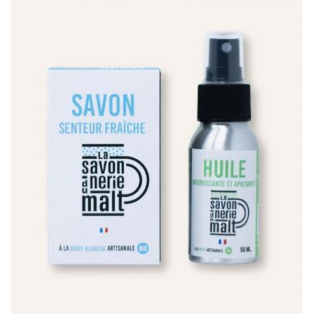 Pack 1 savon (au choix) + 1 huile à la bière artisanale Bio