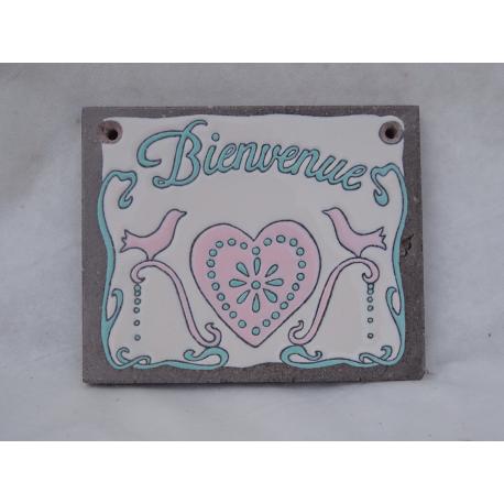 Bienvenue avec un joli coeur décoré Bienvenue avec un joli coeur décoré