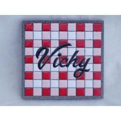 Dessous de plat aux carreaux Vichy rouge