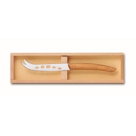Coffret hêtre couteau à fromage Le Thiers® manche bois d'olivier Coffret hêtre couteau à fromage Le Thiers® manche bois d'olivier