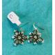 Boucles d'oreilles frivolité grises