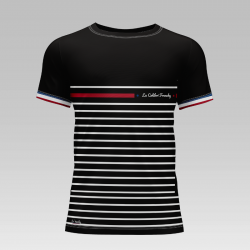 T-Shirt De Sport Made In France : La Marinière Noire (H)
