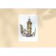 Issoire, Tour de l'Horloge - Tirage aquarelle A4 ou carte postale
