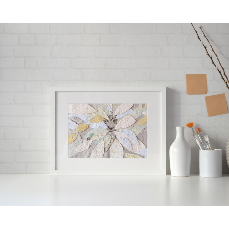 Affiche tigre caché derrière son feuillage