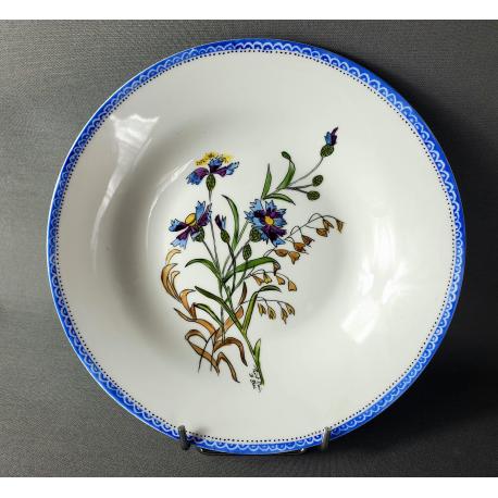 Assiette creuse porcelaine fleurs des champs Assiette creuse porcelaine fleurs des champs
