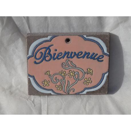 Bienvenue decor de jasmin sur fond saumon Bienvenue decor de jasmin sur fond saumon
