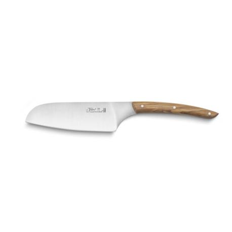 Couteau santoku 13cm Le Thiers® lame satinée manche olivier