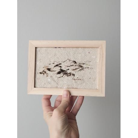 Cadre avec illustration du puy de Dôme petit format