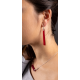 Boucles d'oreilles fines rouge - MAGMA