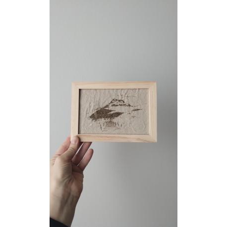 Cadre avec illustration du puy de Dôme petit format