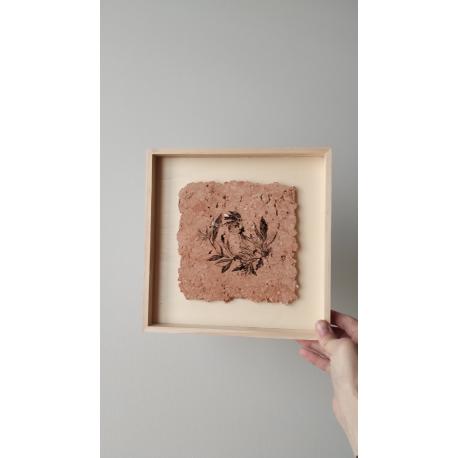 Tableau perroquet en papier d'argile