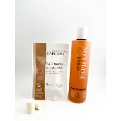 Gel douche rechargeable et pastilles à dissoudre