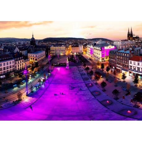 Photographie de la Place de Jaude, Clermont-Ferrand, Panoramique 360° déployé
