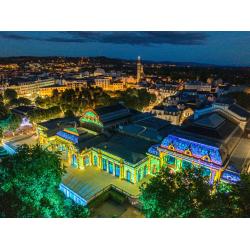 Opéra et Palais des Congrès de Vichy, un soir de mapping en DRONE