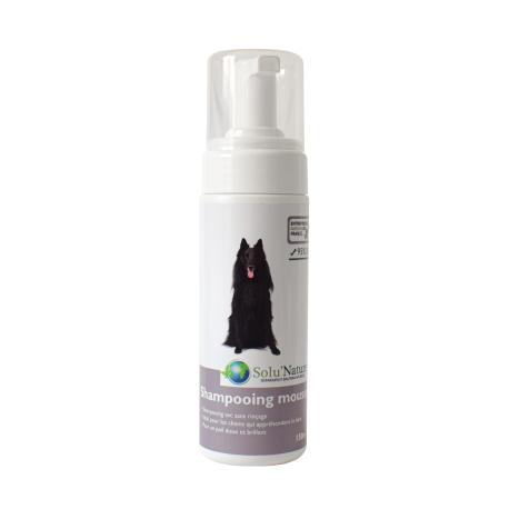 Shampooing mousse sans rinçage pour chien