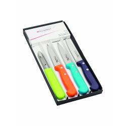 Coffret 4 Couteaux de Cuisine ABS Couleurs Panachées