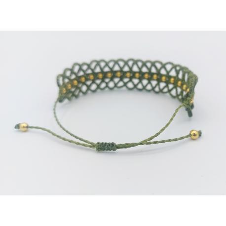 Bracelet manchette macramé