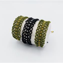 Bracelet manchette macramé