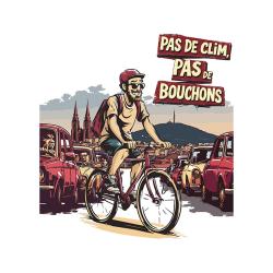 T-shirt Cycliste « Pas de clim, pas de bouchons »