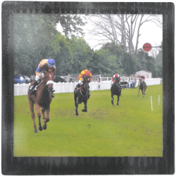 Grand magnet photo Course de chevaux