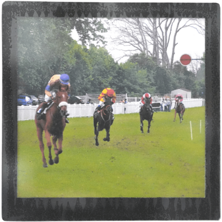 Grand magnet photo Course de chevaux