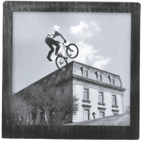 Grand magnet d'artiste photo Vélo acrobatique