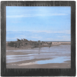 Grand magnet d'artiste photo Plage méditerranéenne, pièce unique