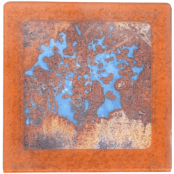 Petit magnet d'artiste photo Tôle brûlée, pièce unique